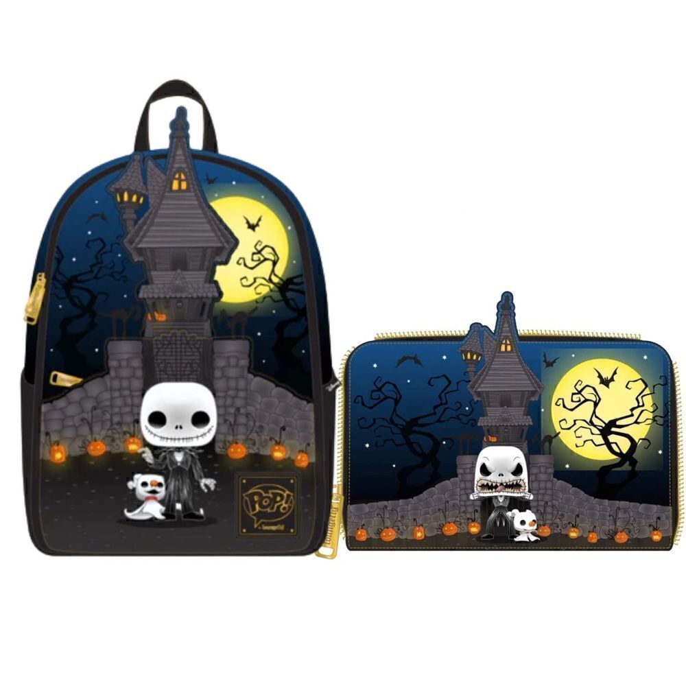 NWT Funko Pop Loungefly Disney Nightmare Before Christmas Backpack  & Wallet Set
